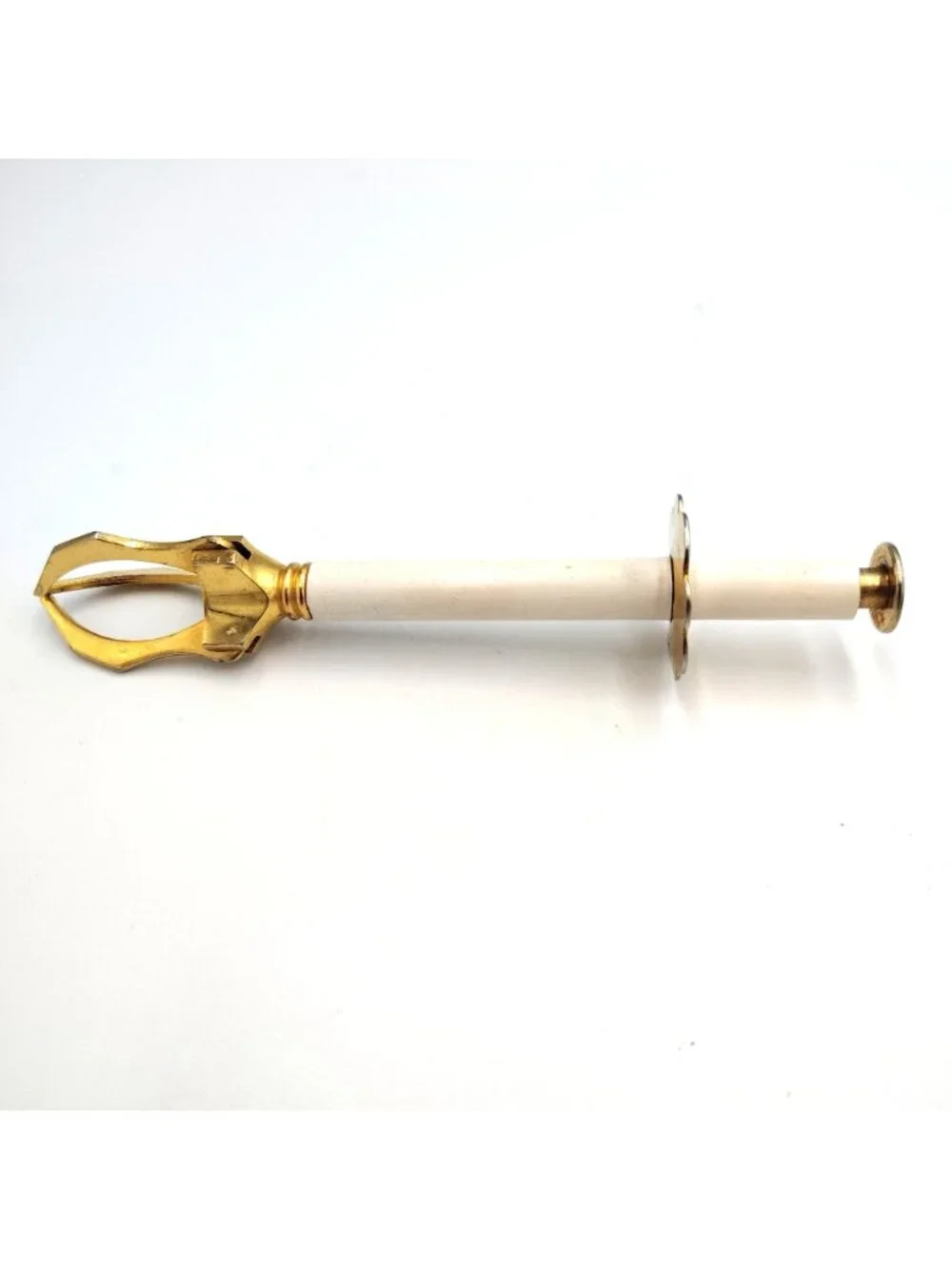 Vintage Mechanical Olive Pickle Server Gold Tone Claw Hors d'Oeuvre Grabber MCM